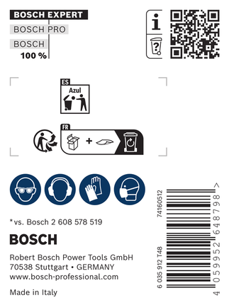 Επίπεδη σμίλη Bosch EXPERT SDS plus-8C 20x250mm 5 τεμάχια.